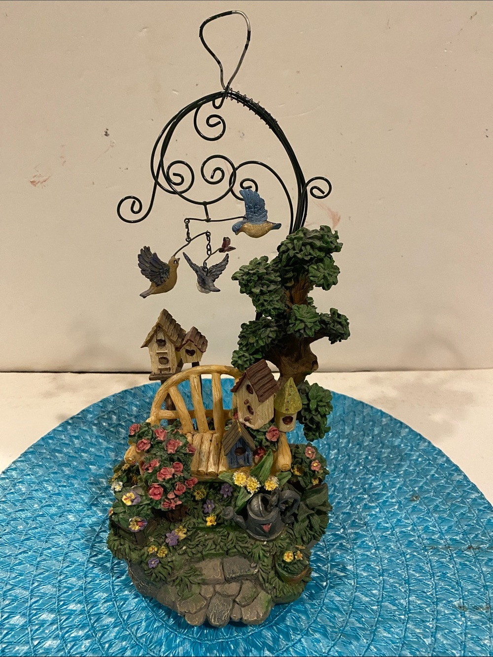 Vintage Garden Scene Music Box